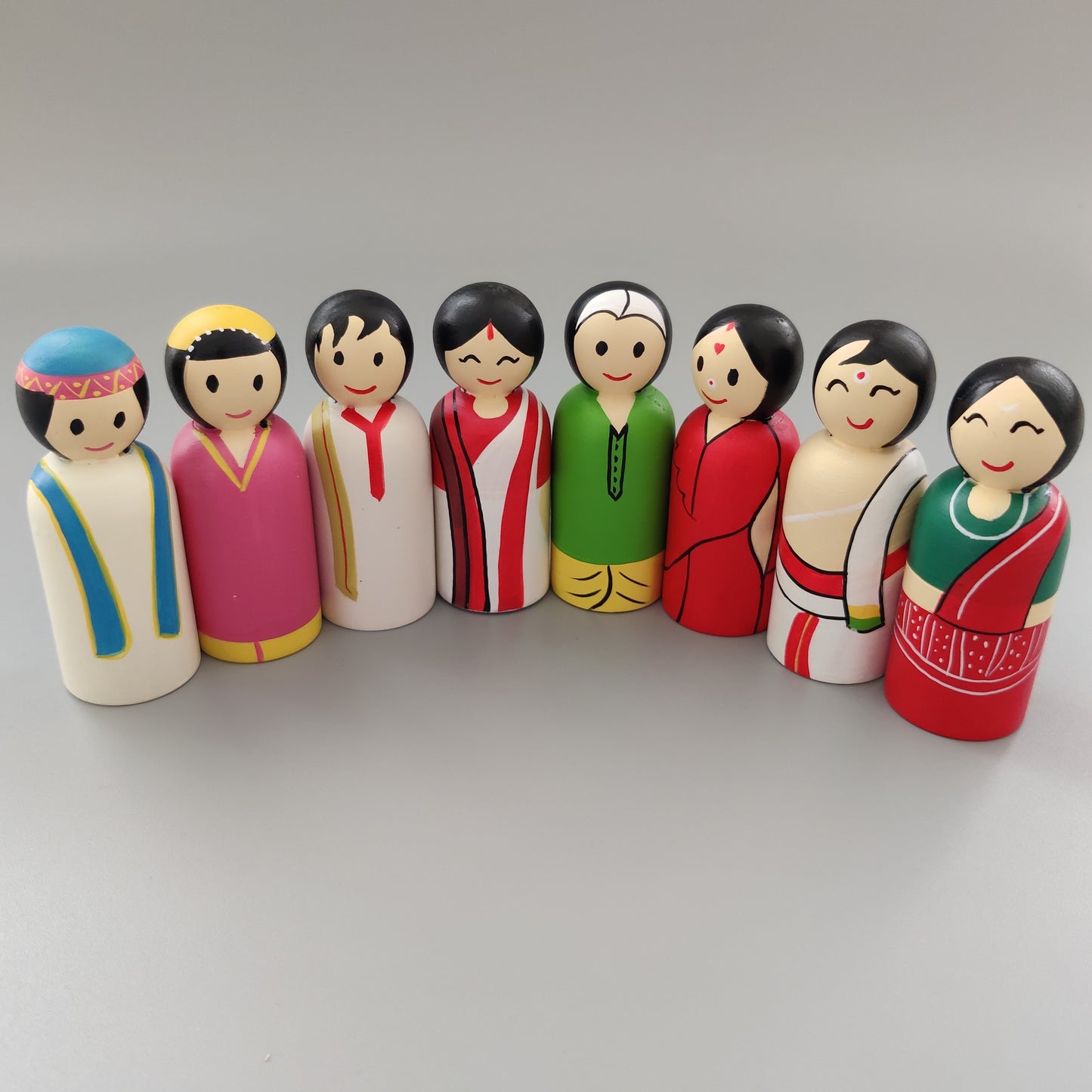 Culture Peg dolls - Option 1(Set of 8)