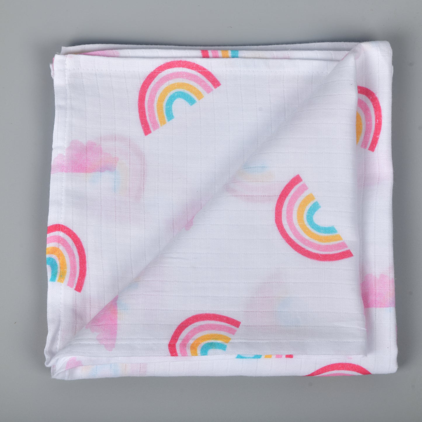 Rainbows and Clouds Muslin Cloth