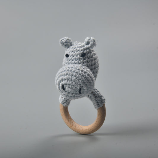 Blippo Hippo - Crochet Teether cum Rattle